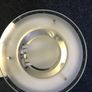 3 white surround with chrome inset and frost glass Down lights 9.5in wide Image 4
