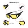 Anti Glare Night Vision HD Driving Glasses-Men & Women,TAC+PC Material Polarized Sunglasses-UV Protection Eyewear Sport Safety Glasses for Fishing, Car, Bicycle (Yellow) Image 3