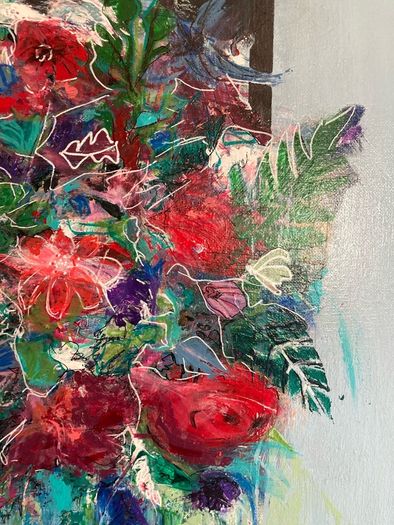 Large Original Floral Painting Original Art Contemporary Art Modern Irish abstract art