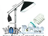 Softbox Set 50 x 70 SoftBox 125W Bulb Boom Arm