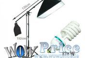 Softbox Set 50 x 70 SoftBox 125W Bulb Boom Arm