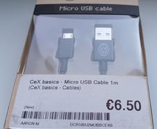 Micro USB cable, new