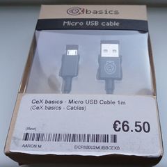 Micro USB cable, new