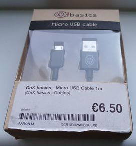Micro USB cable, new
