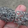 Austrian 935 Sterling Silver Marcasite Art Deco Bracelet Image 8