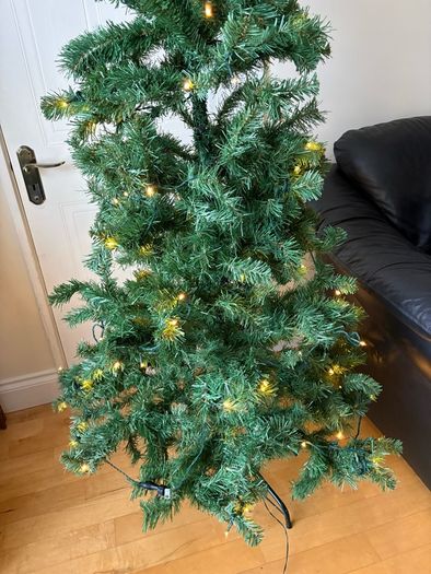 6ft christmas tree with lights and stand