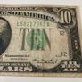 USA 1934 A 10 Dollars Banknote Light green seal No Motto Image 2
