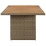 Garden Dining Table Brown 200x100x74 cm Poly Rattan Image 3