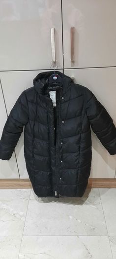 Girls M&S coat black age 10/11