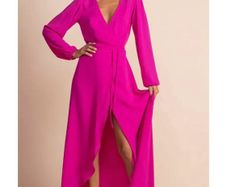 Dancing Leopard Magenta Wrap Dress