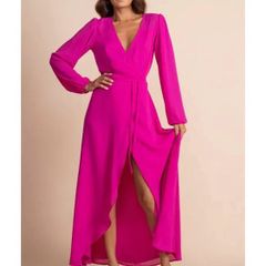 Dancing Leopard Magenta Wrap Dress