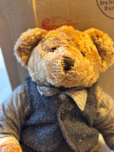 Vintage Russ Collection Teddy Bear (Russ Berrie) - Fully Dressed with Tote Bag