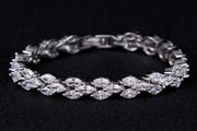 Crystal Bridal Wedding Silver Bracelet