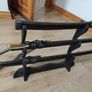 Stunning 3-Piece Japanese Samurai Sword Set with Display Stand Image 2