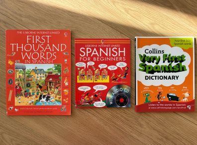 First words in Spanish books for children