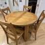 Small round EXTENDABLE dining table & 4 chairs Image 6