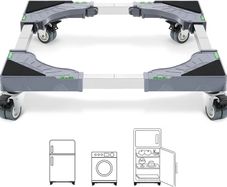Adjustable Appliance Dolly Cart with 4 Locking Wheels, Small Furniture Mover Mobile Base Adjustable form 16 to 24-3/8 for Washing Machine, Dryer, Refrigerator, Max Weight 400 LBS
