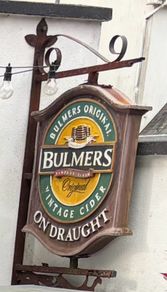 Original Bulmers Vintage Cider hanging pub sign
