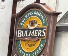 Original Bulmers Vintage Cider hanging pub sign