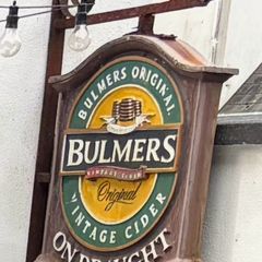 Original Bulmers Vintage Cider hanging pub sign
