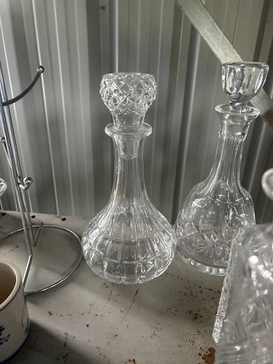 Lead crystal decanters