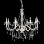 Chandelier with Beads White 8 x E14 Bulbs Image 4