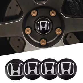 56mm Car Wheel Center Hub Sticker Cap Badge Logo Emblem Decal Wheel Sticker For Honda Civic City Accord Odyssey CRV HRV Fit Jazz CBR VTX