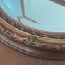 Vintage Ornate Gold Gilt Wood Oval Mirror. Bevelled Glass. 50cm x 60cm Image 4