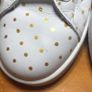 Adidas Originals Stan Smith Ladies UK5.5 EUR38.5 White Leather Trainers Gold Dot Pattern Image 6