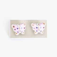Zara Home Butterfly Pink Door Knob New SET OF 2