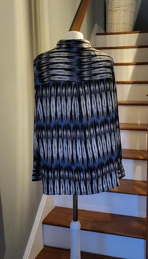 M&S black & blue blouse, Size 16