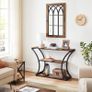 Console Table, Hallway Table, Curved Legs, Extended Table Top, for Living Room, Hallway, Bedroom, Vintage Brown/Black Image 2
