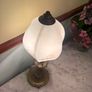 Antique / Vintage Brass Table Lamp with Frosted Glass Shade Image 4