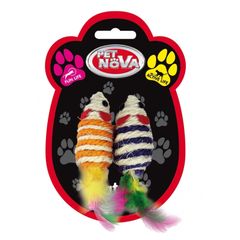 Pet Nova Cat Mice Set Toy 2pc 7cm