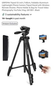Grifema Adjustable Camera Tripod