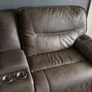 cinema room reclining leather sofa Image 10