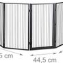 Fireplace protection grille metal, barrier 5 elements, fire grille for babies and pets, black, 1.3 x 220 x 76 cm Image 2