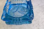 Vintage Art Deco Cobalt Blue Ashtray.