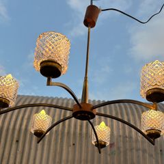 large vintage Danish chandelier c1970s