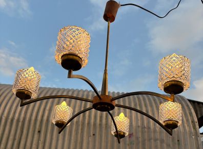 large vintage Danish chandelier c1970s