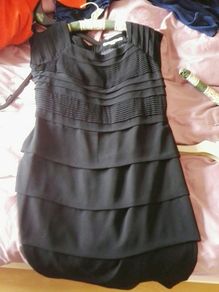 Pleated black dress