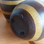 Fabulous Pair of Large Ceramic Vases in the Style of Wood, One Conical in Shape, the other Gourd-Shaped, Both in Excellent Condition Image 6