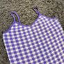 Purple Gingham Dress Image 3