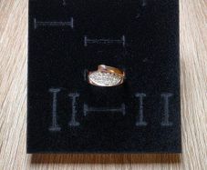 14K Solid Gold Ring, 585 Hallmarked, Cubic Zirconia, Size O, 3.46g