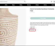 French Connection Stone Vase