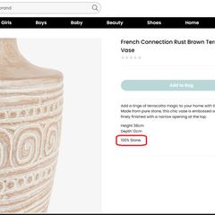 French Connection Stone Vase