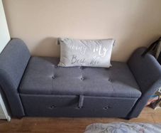 Grey window/storage seat House clear out