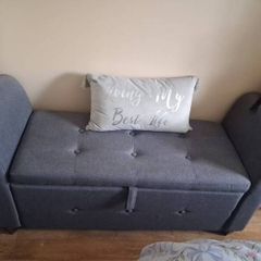 Grey window/storage seat House clear out