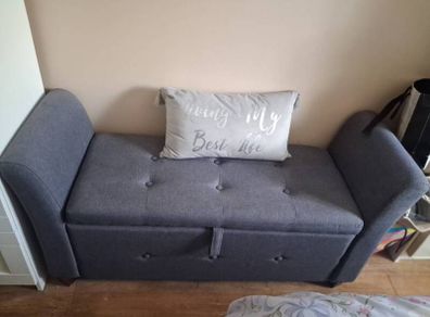 Grey window/storage seat House clear out
