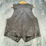 Black Goat Leather Stylish Waistcoat Mens Size M - Push Studs - Lined Image 10